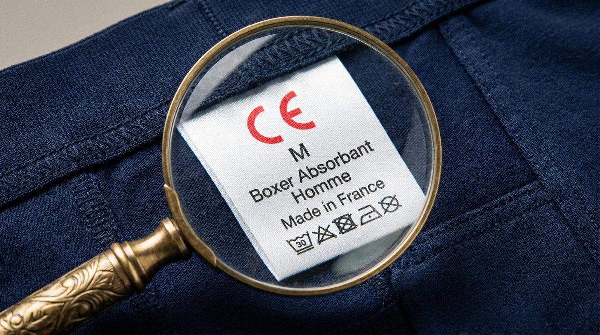 Etichetta CE su boxer assorbente Orykas: garanzia di conformità MDR 2017/745
