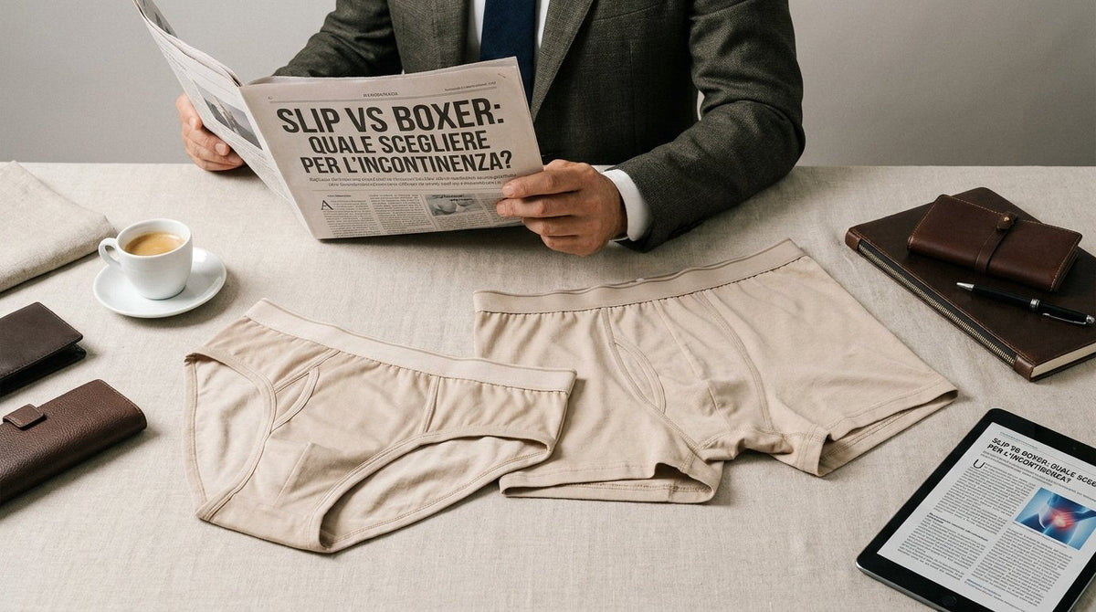 Slip vs boxer per incontinenza maschile: quale scegliere