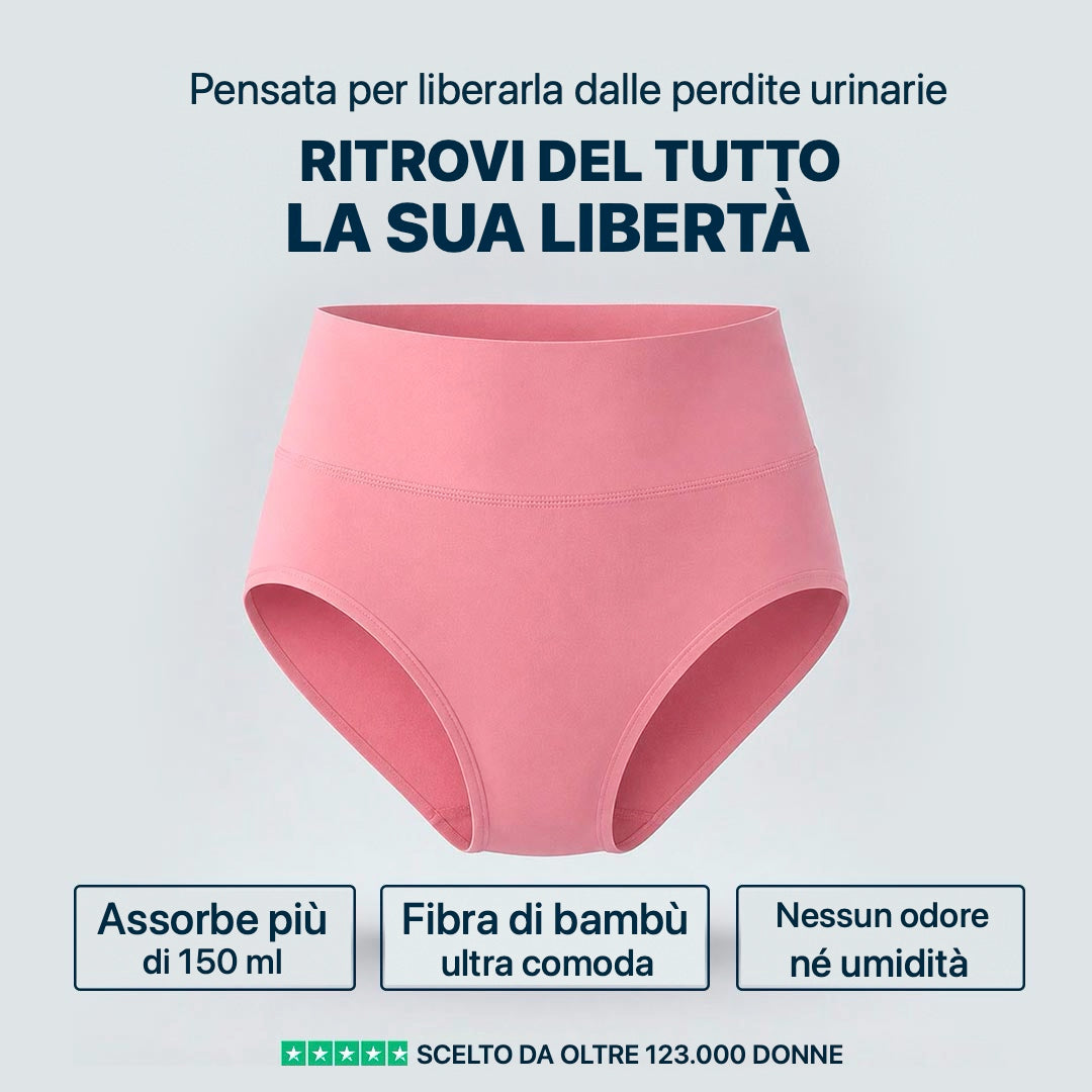 Pack da 3 culotte a vita media rosa per perdite urinarie