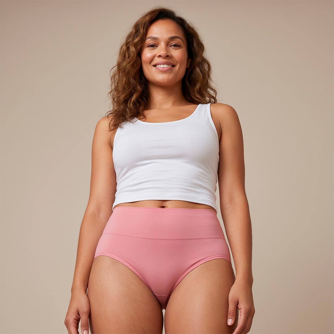 Pack da 3 culotte a vita media rosa per perdite urinarie
