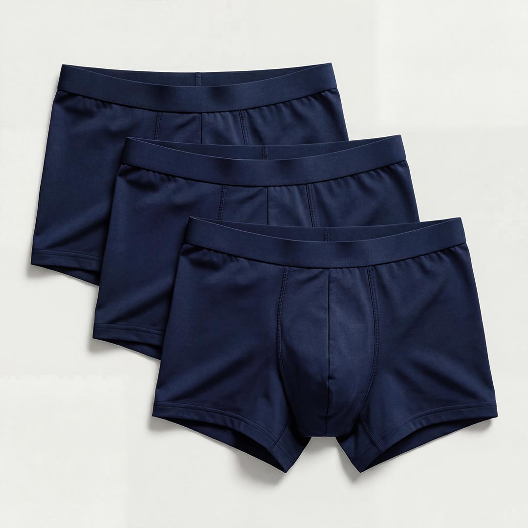 Set di 3 boxer blu navy ultra assorbenti