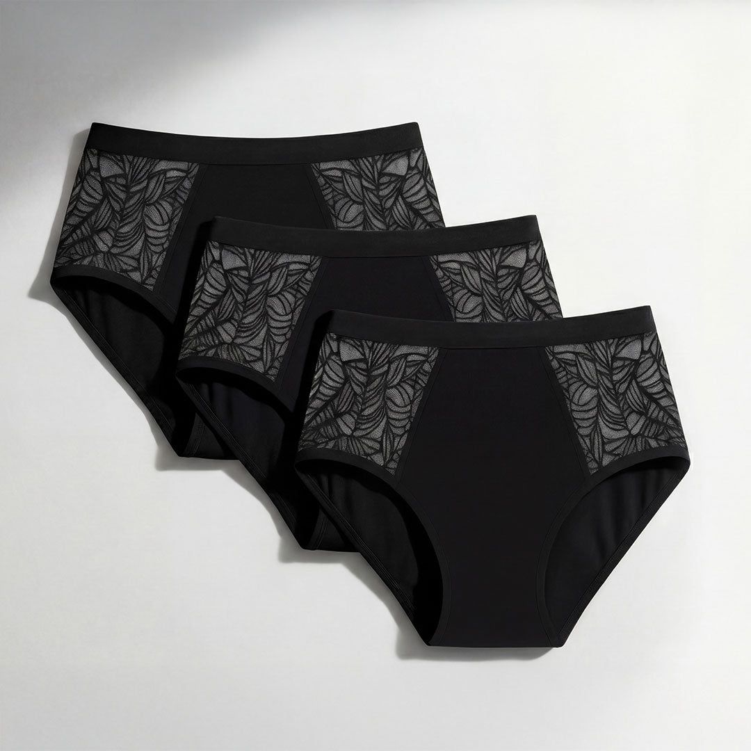 Pack da 3 culotte con pizzo laterale