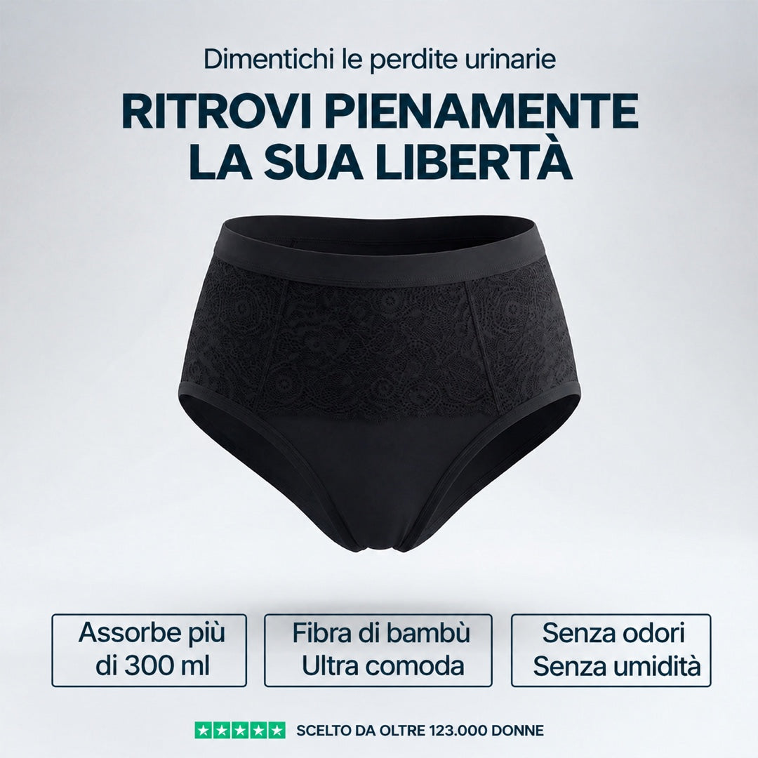 Pack da 3 culotte per incontinenza ultra assorbenti nere