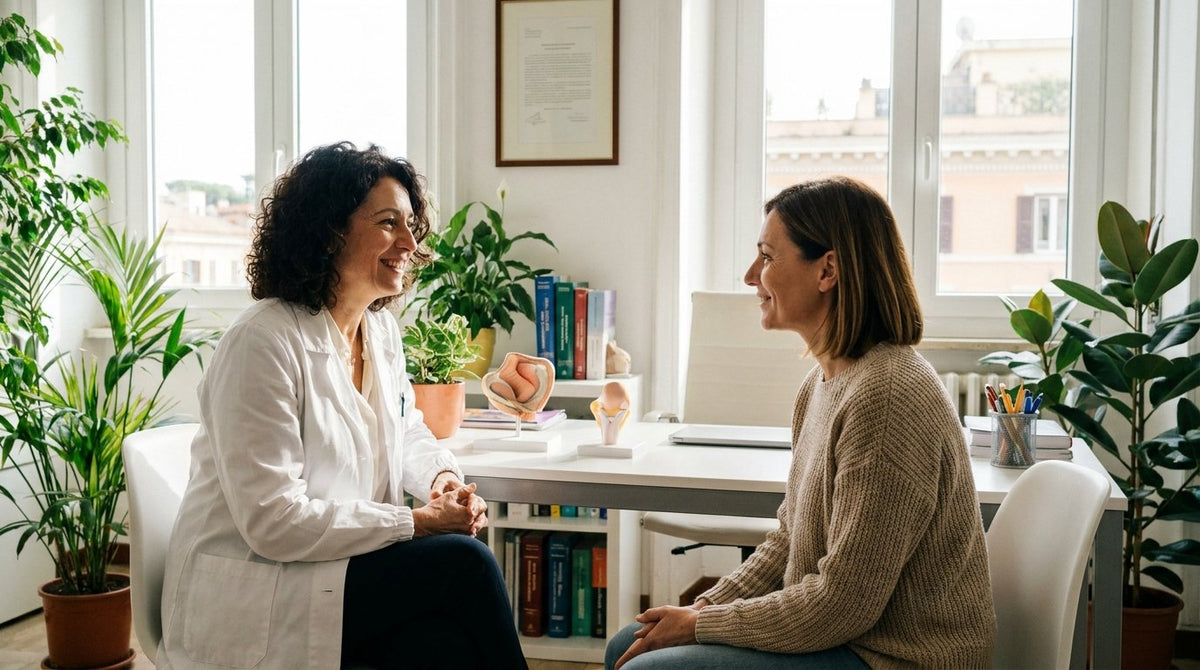 Visita ginecologica: paziente pone domande sull'incontinenza femminile