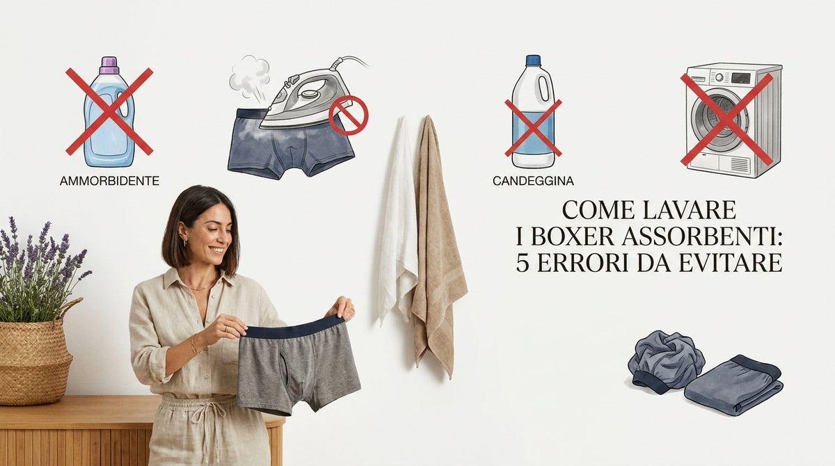 Come lavare i boxer assorbenti: 5 errori da evitare