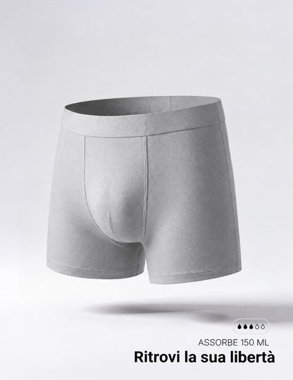 Boxer assorbente per piccole perdite urinarie