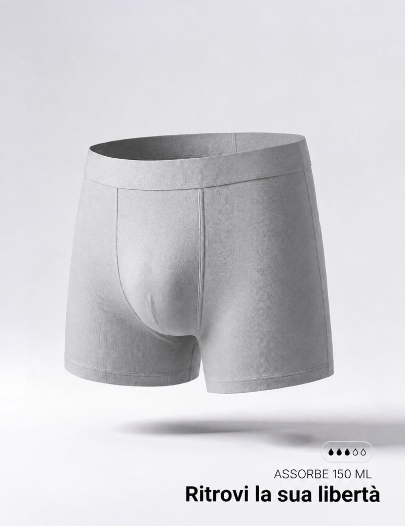 Boxer assorbente per piccole perdite urinarie