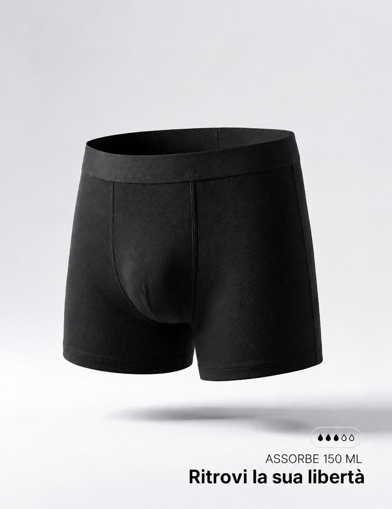Boxer assorbente per piccole perdite urinarie