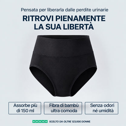 Pack da 3 culotte per incontinenza a vita media
