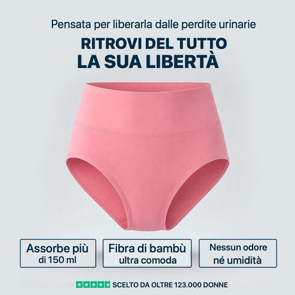 Pack da 3 culotte a vita media rosa per perdite urinarie