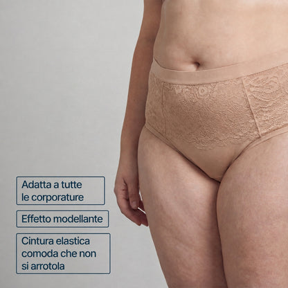 Pack da 3 culotte per incontinenza ultra assorbenti beige