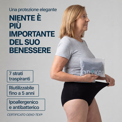 Pack da 3 culotte per incontinenza ultra assorbenti nere