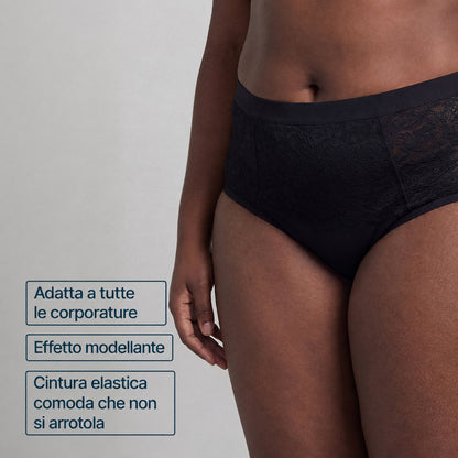 Pack da 3 culotte per incontinenza ultra assorbenti nere