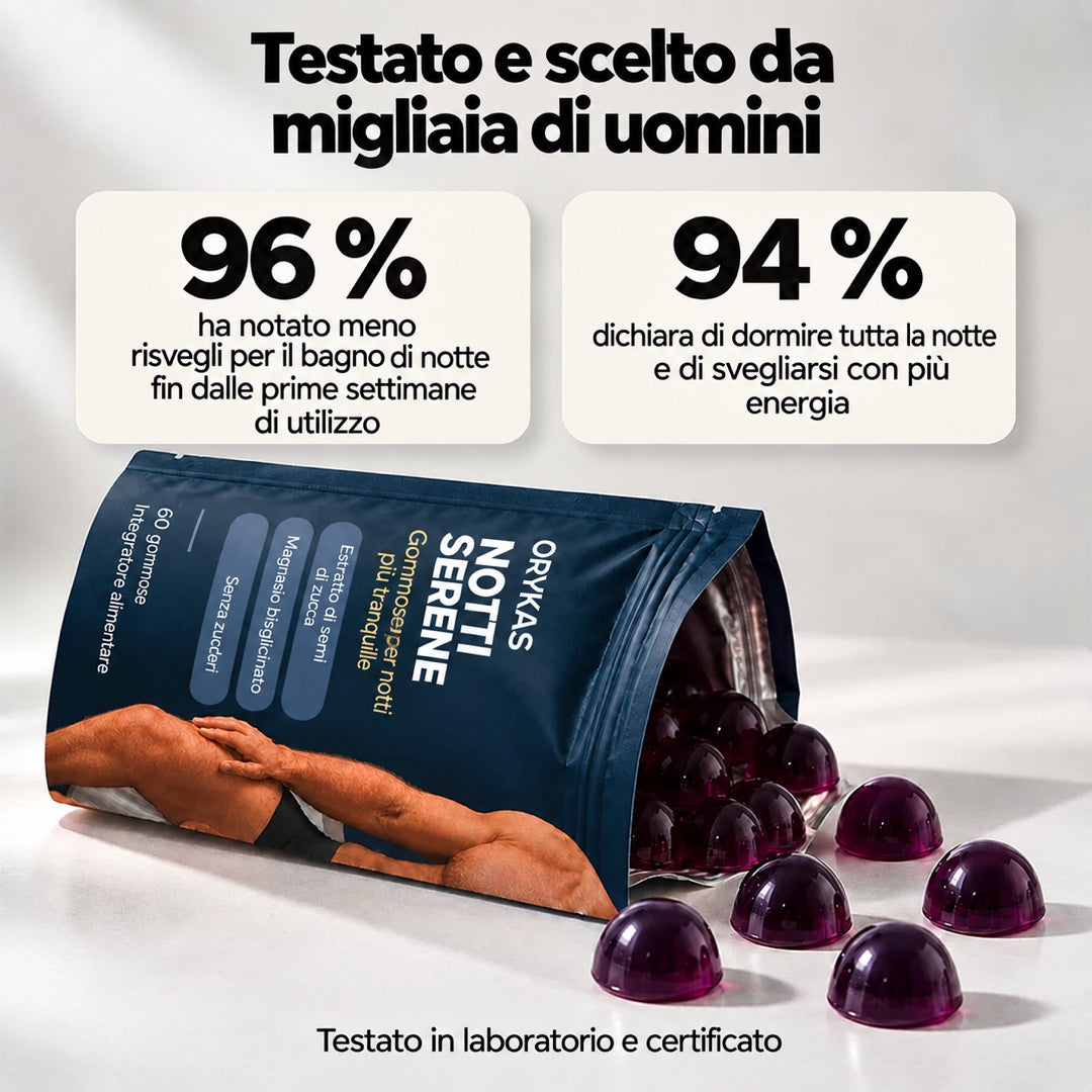 Orykas Gummies per la Notte Uomo