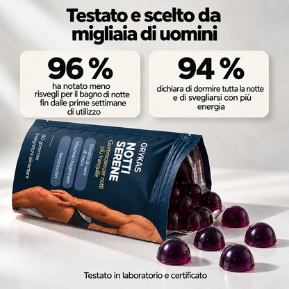 Orykas Gummies per la Notte Uomo