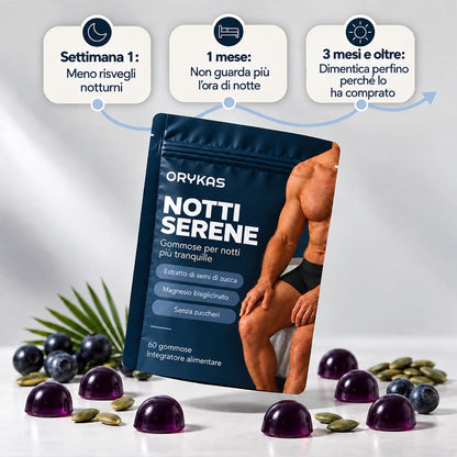 Orykas Gummies per la Notte Uomo