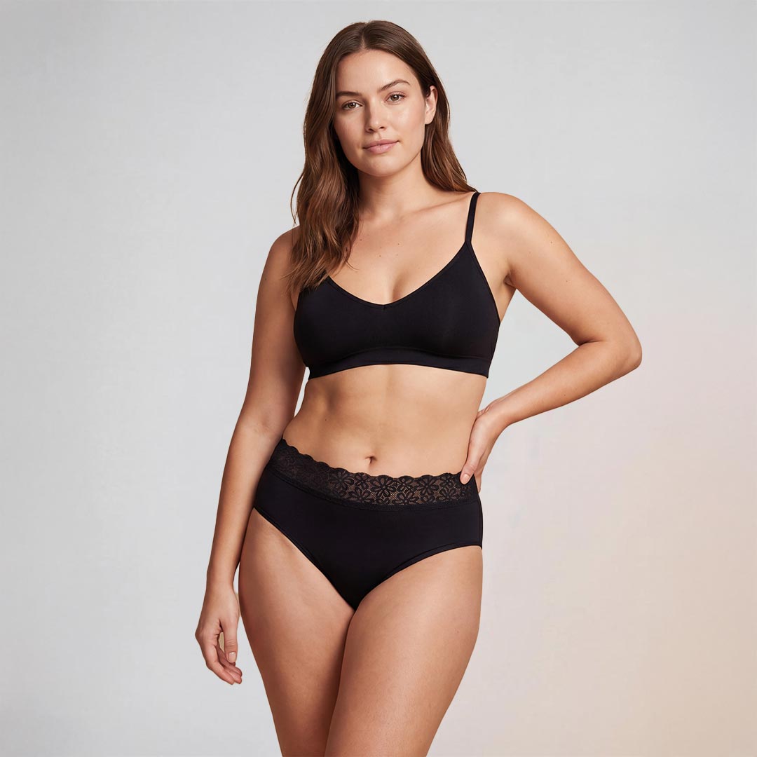 Culotte in pizzo a vita alta per perdite urinarie