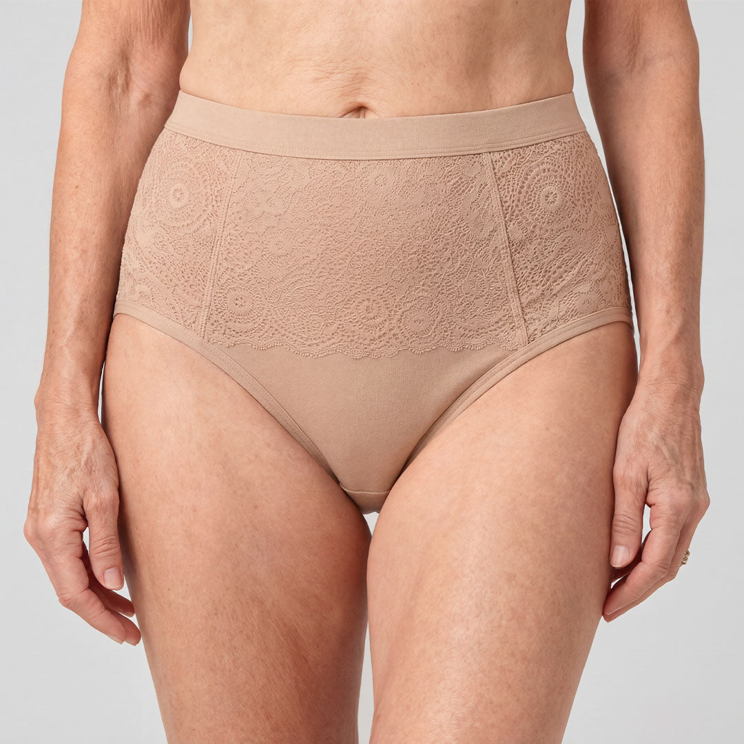 Pack da 3 culotte per incontinenza ultra assorbenti beige