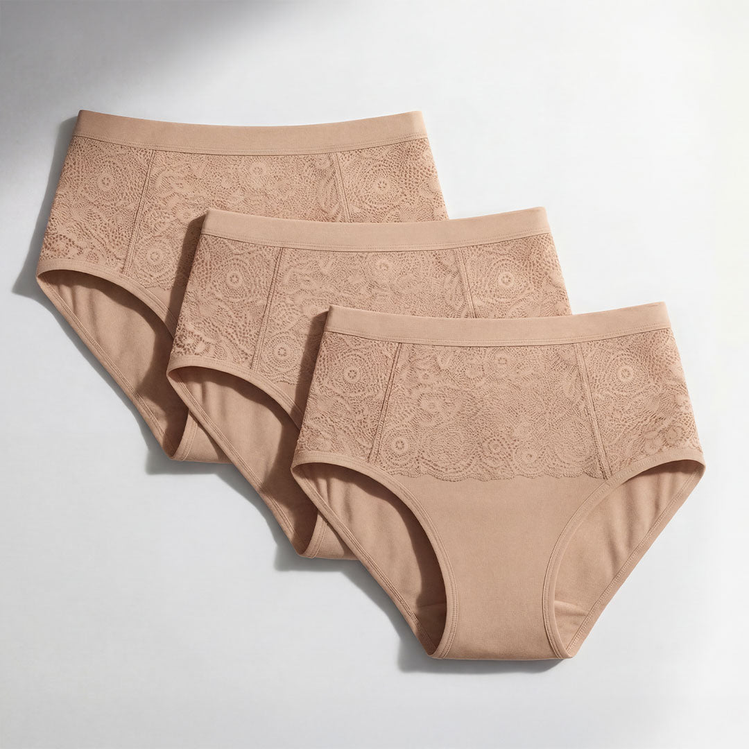 Pack da 3 culotte per incontinenza ultra assorbenti beige