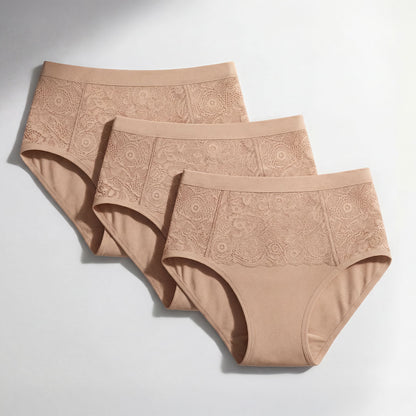 Pack da 3 culotte per incontinenza ultra assorbenti beige