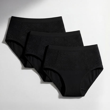 Pack da 3 culotte per incontinenza ultra assorbenti nere