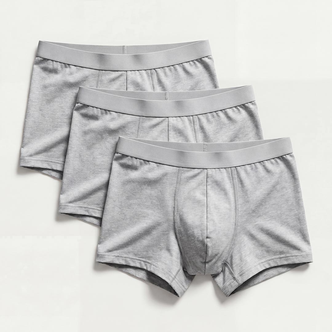 Set di 3 boxer grigi ultra assorbenti