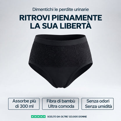 Pack da 3 culotte per incontinenza ultra assorbenti nere