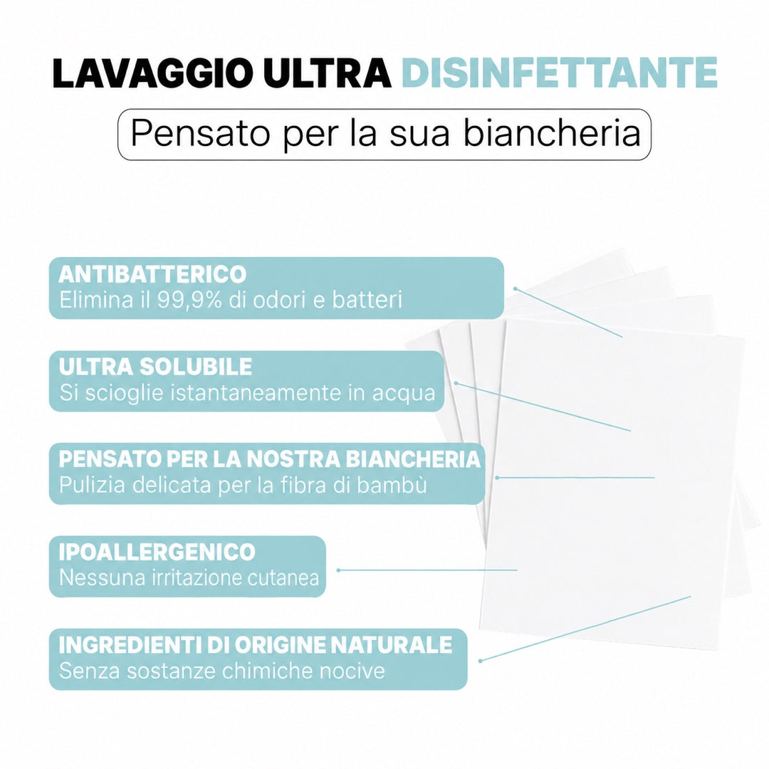 Fogli di bucato antibatterici