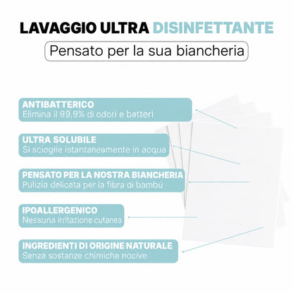 Fogli di bucato antibatterici